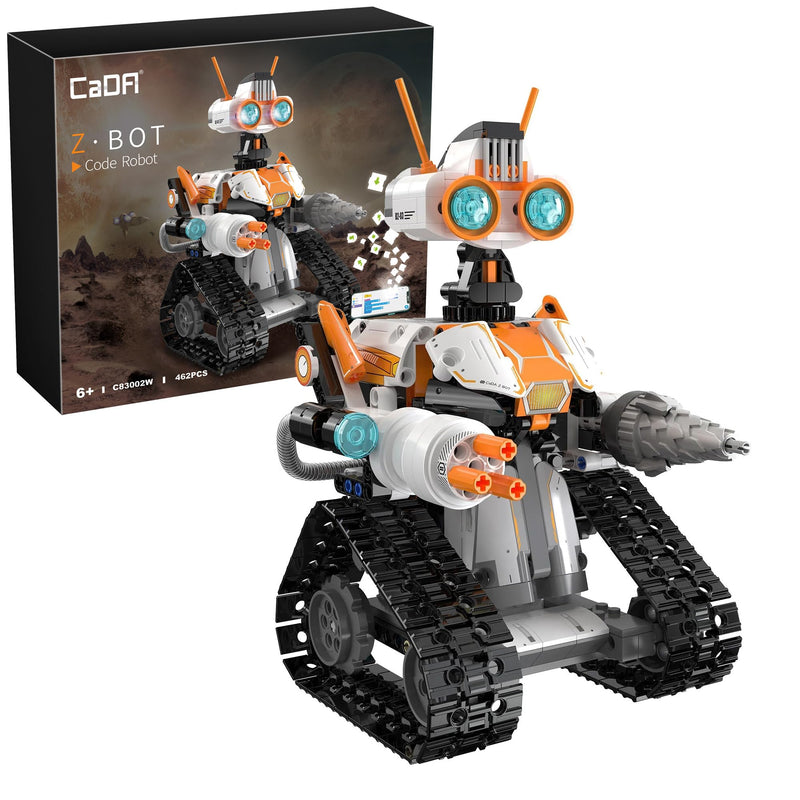 CaDA Z-BOT Remote Control Code Robot - 462 Piece Brick Model Kit C83002W | A fun and creative model to build and use