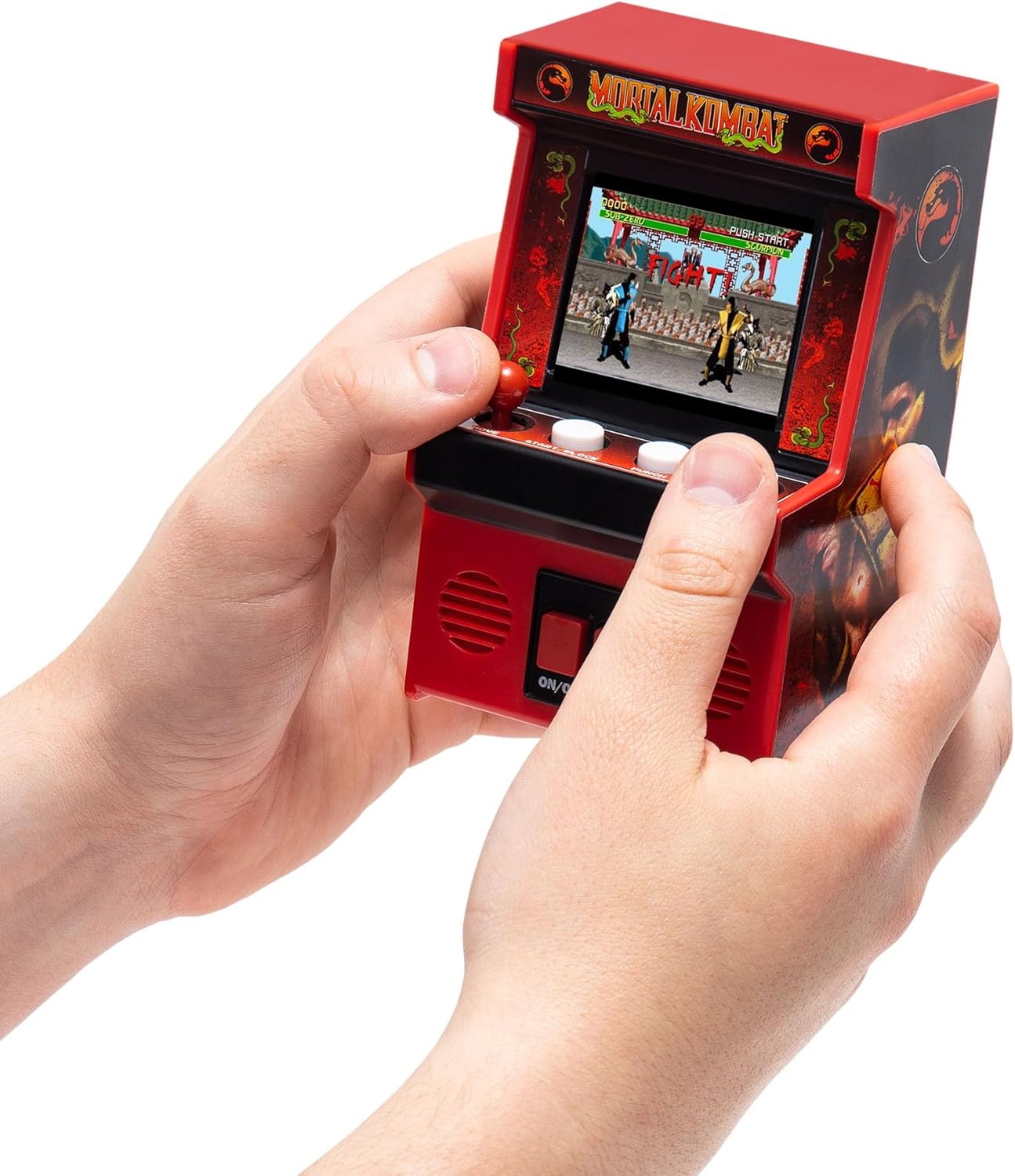 Basic Fun Arcade Classics Mini Mortal Kombat – Retro Handheld Game with Joystick, Full-Colour Screen & Classic Sound Effects – Batteries Included