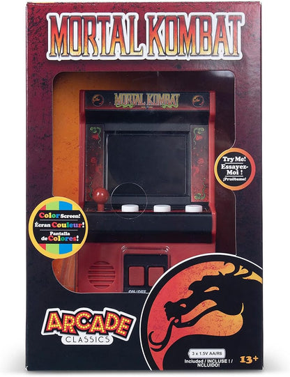 Basic Fun Arcade Classics Mini Mortal Kombat – Retro Handheld Game with Joystick, Full-Colour Screen & Classic Sound Effects – Batteries Included