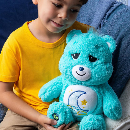 Basic Fun Care Bears 35cm Medium Plush – Bedtime Bear Cosy Collection – Super Soft Eco-Friendly Toy with Belly Badge – Huggable Collectible for Kids & Fans