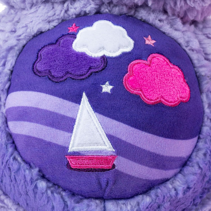 Basic Fun Care Bears 35cm Medium Plush – Stormy Heart Bear Cosy Collection – Super Soft Eco-Friendly Toy with Belly Badge – Huggable Collectible for Kids & Fans, 14", Purple