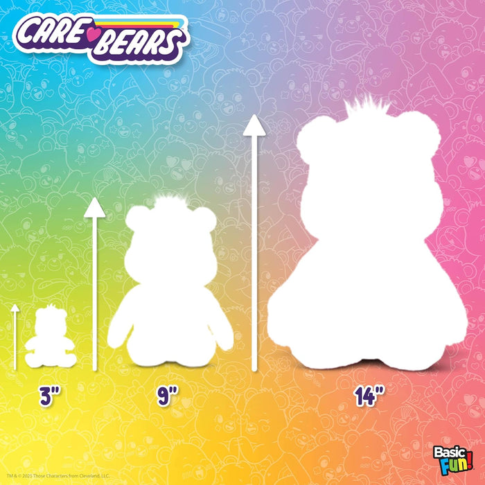 Basic Fun Care Bears 35cm Medium Plush – Stormy Heart Bear Cosy Collection – Super Soft Eco-Friendly Toy with Belly Badge – Huggable Collectible for Kids & Fans, 14", Purple