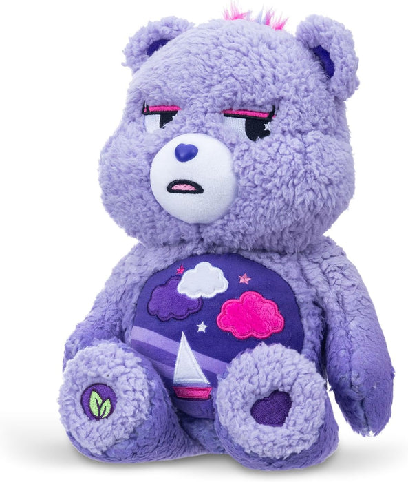Basic Fun Care Bears 35cm Medium Plush – Stormy Heart Bear Cosy Collection – Super Soft Eco-Friendly Toy with Belly Badge – Huggable Collectible for Kids & Fans, 14", Purple