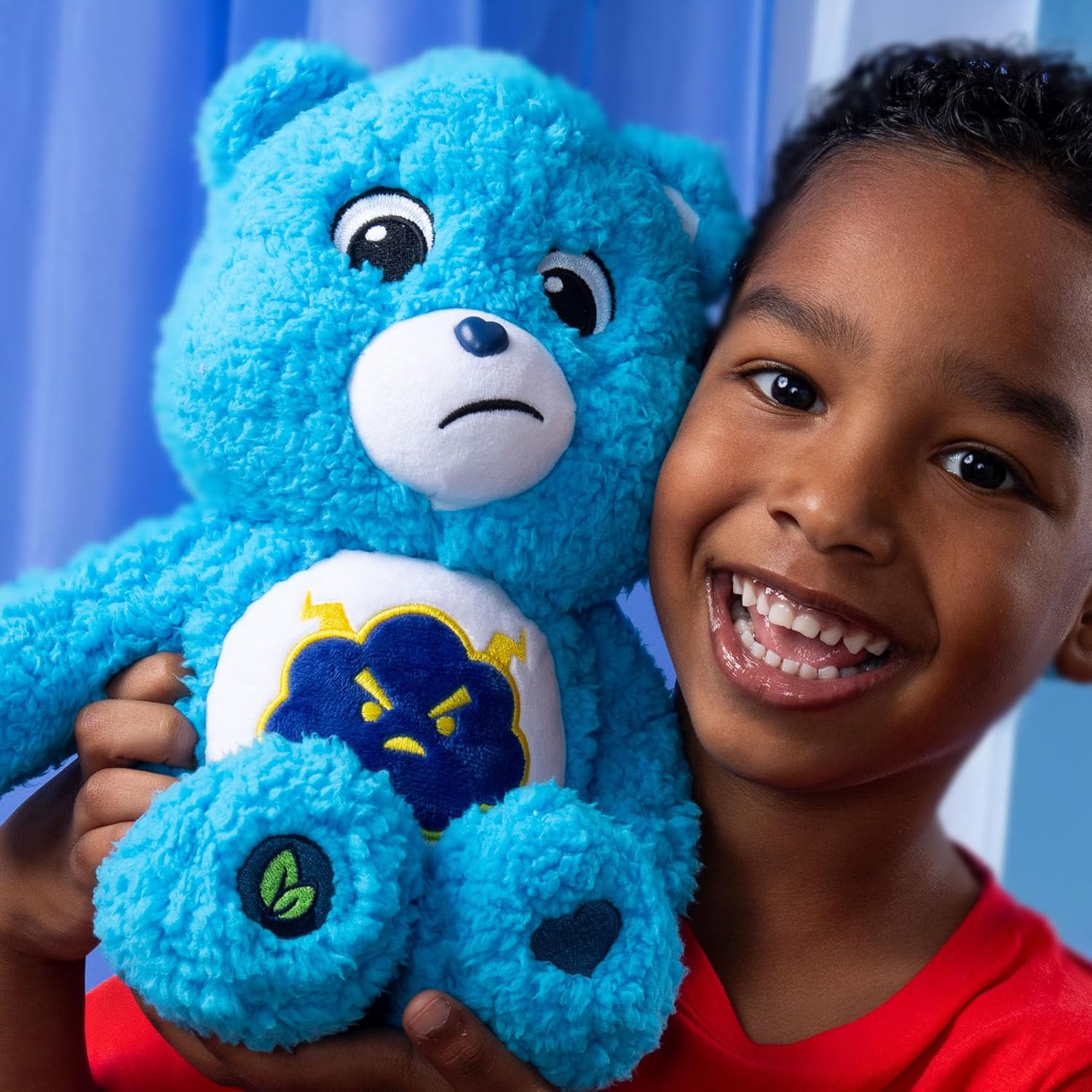 Basic Fun Care Bears 35cm Medium Plush – Grumpy Bear Cosy Collection – Super Soft Eco-Friendly Toy with Belly Badge – Huggable Collectible for Kids & Fans