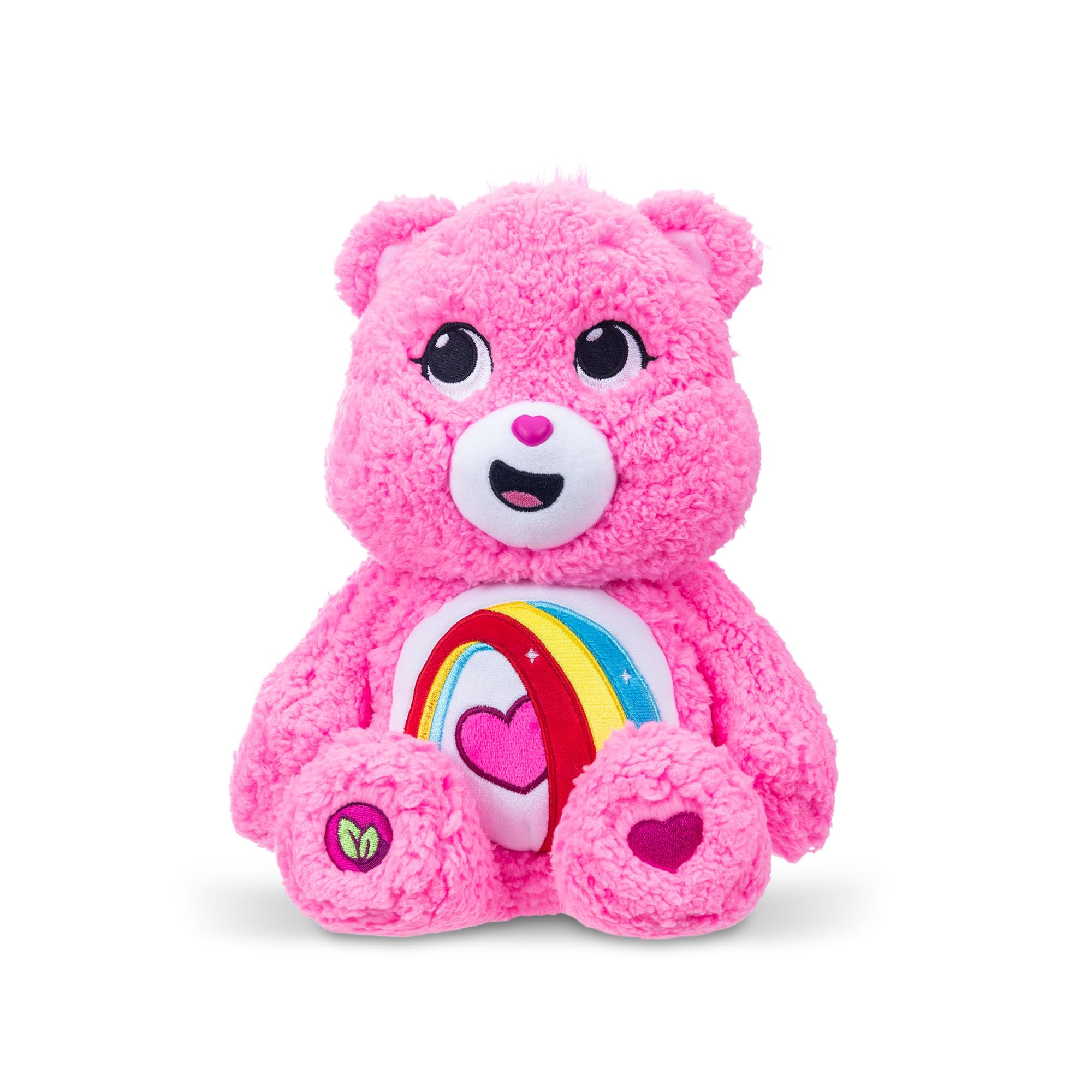 Basic Fun Care Bears 35cm Medium Plush – Cheer Bear Cosy Collection – Super Soft Eco-Friendly Toy with Belly Badge – Huggable Collectible for Kids & Fans