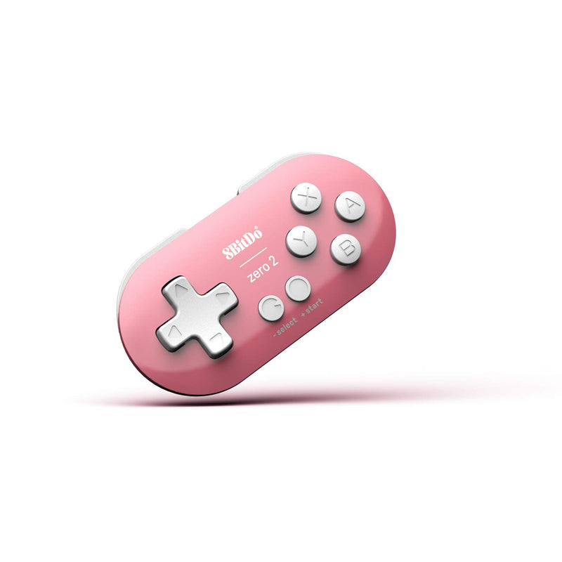 8Bitdo Zero 2 Bluetooth Gamepad Keychain Sized Mini Controller for Switch, Windows, Android, macOS & Raspberry Pi(Pink Edition
