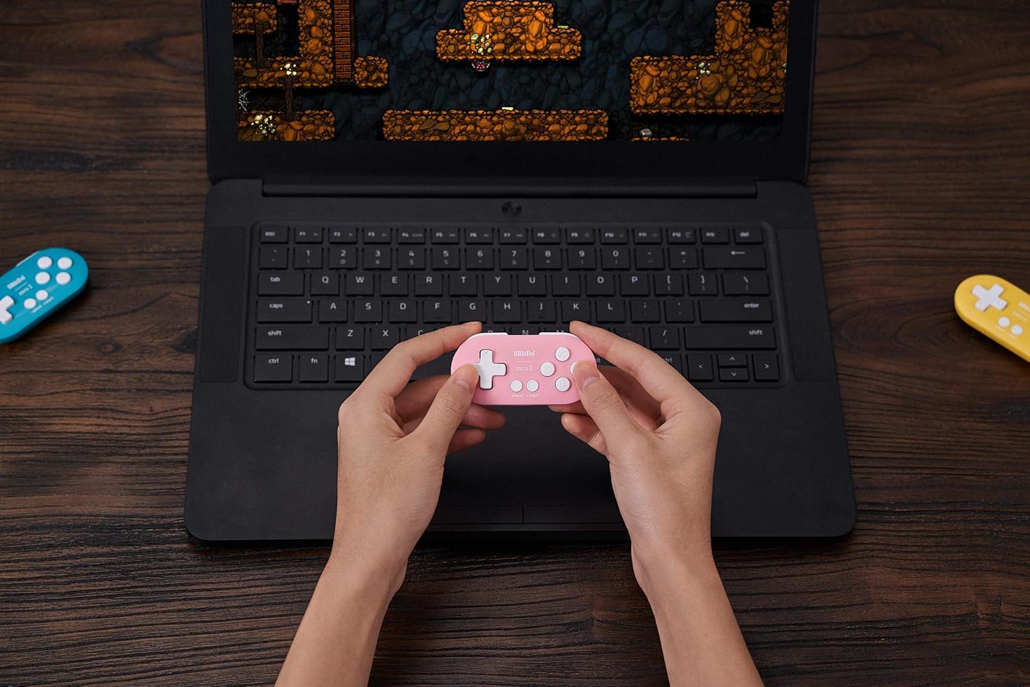 8Bitdo Zero 2 Bluetooth Gamepad Keychain Sized Mini Controller for Switch, Windows, Android, macOS & Raspberry Pi(Pink Edition