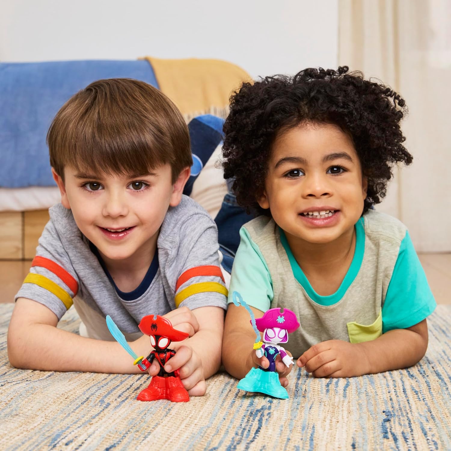 Spidey and his Amazing Friends Marvel Water-Webs Pirate Miles 'Spin' Morales & Pirate Ghost-Spider Toys, Black