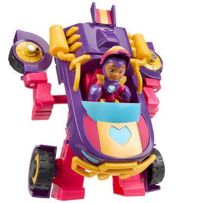 Marvel Iron Man and his Awesome Friends Ironheart 2-In-1 Mech Suit & Vehicle, Action Figure & Toy Vehicle, Purple