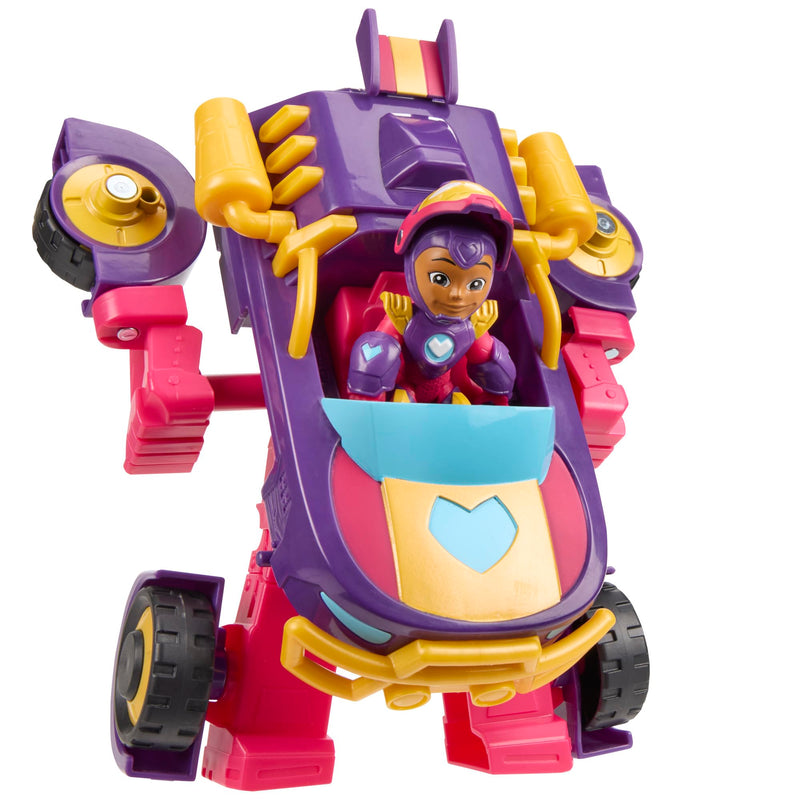 Marvel Iron Man and his Awesome Friends Ironheart 2-In-1 Mech Suit & Vehicle, Action Figure & Toy Vehicle, Purple