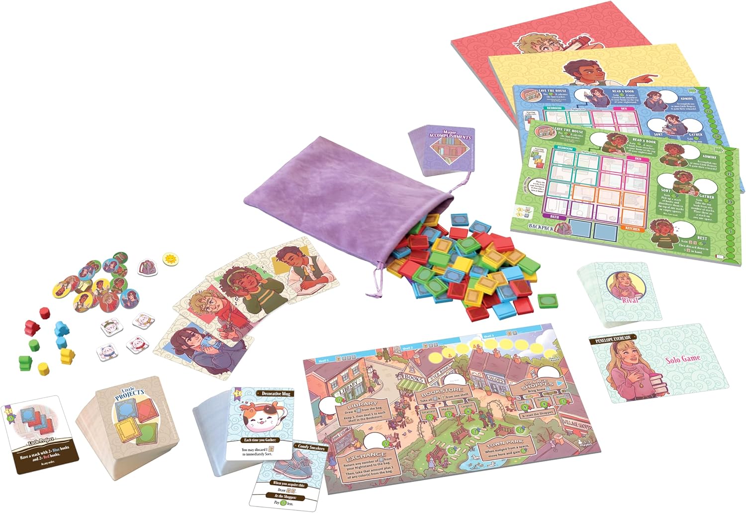 A Place for All My Books – Cozy Strategy Board Game of Book Collecting & Organizing by Smirk & Dagger | Ages 10+ | 1–4 Players | 15–20 Min per Player