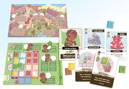 A Place for All My Books – Cozy Strategy Board Game of Book Collecting & Organizing by Smirk & Dagger | Ages 10+ | 1–4 Players | 15–20 Min per Player