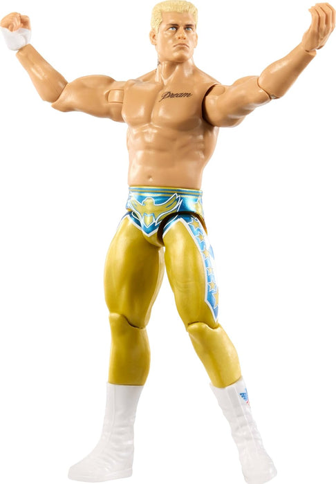 Mattel WWE Cody Rhodes Action Figure, Main Event Series #159, 6-inch Collectible Superstar with 14 Articulation Points & Life-Like Look