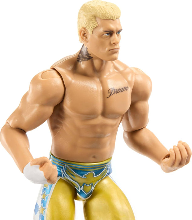 Mattel WWE Cody Rhodes Action Figure, Main Event Series #159, 6-inch Collectible Superstar with 14 Articulation Points & Life-Like Look