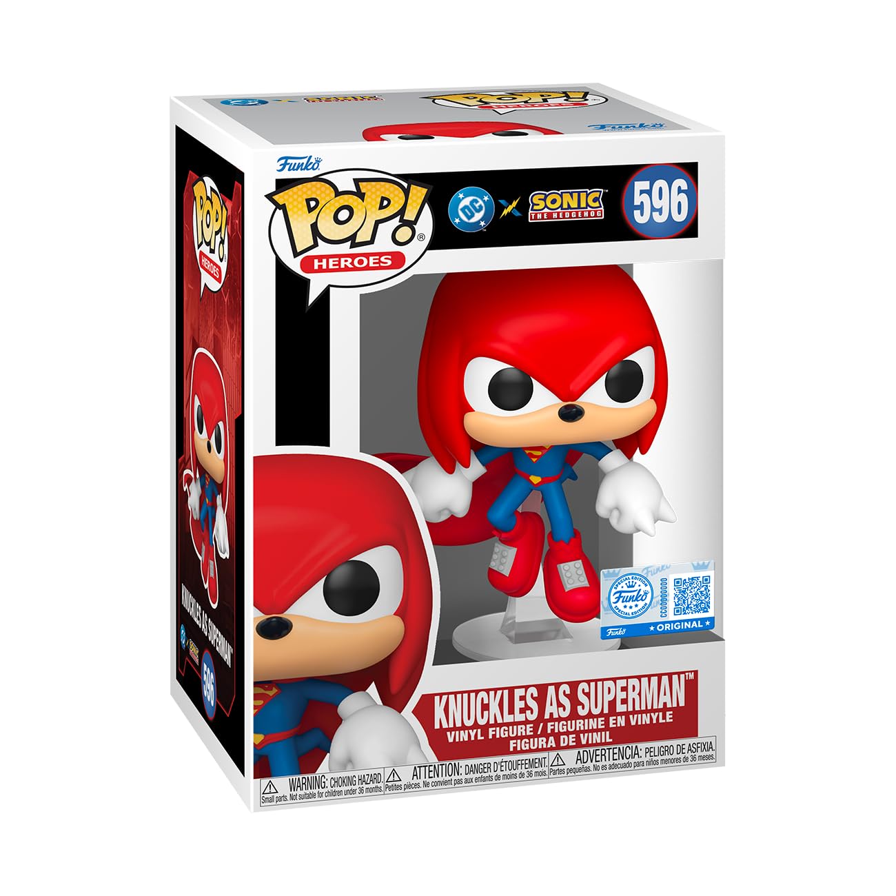 Funko Pop! Heroes: Justice League & Sonic - Knuckles as Superman - Sonic + DC Comics - Figurine en Vinyle à Collectionner - Idée de Cadeau