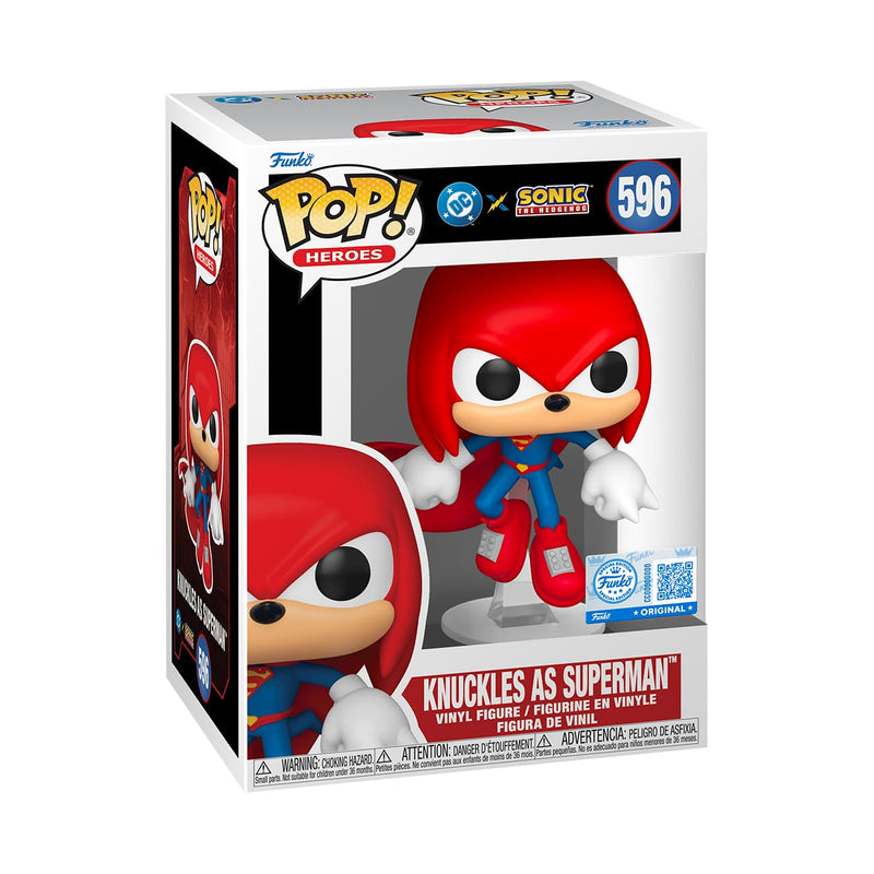 Funko Pop! Heroes: Justice League & Sonic - Knuckles as Superman - Sonic + DC Comics - Figurine en Vinyle à Collectionner - Idée de Cadeau