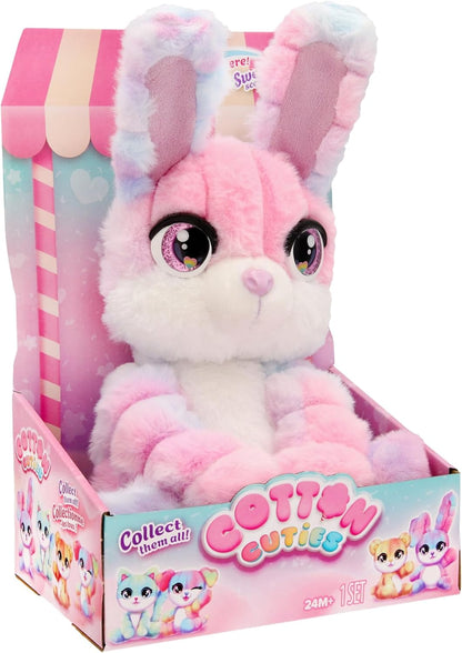 Basic Fun Cotton Cuties 30cm Bunny Plush Super Soft Scented Stuffed Animal With Candy Floss Texture Collectible Plush Toy For Kids Age 3+