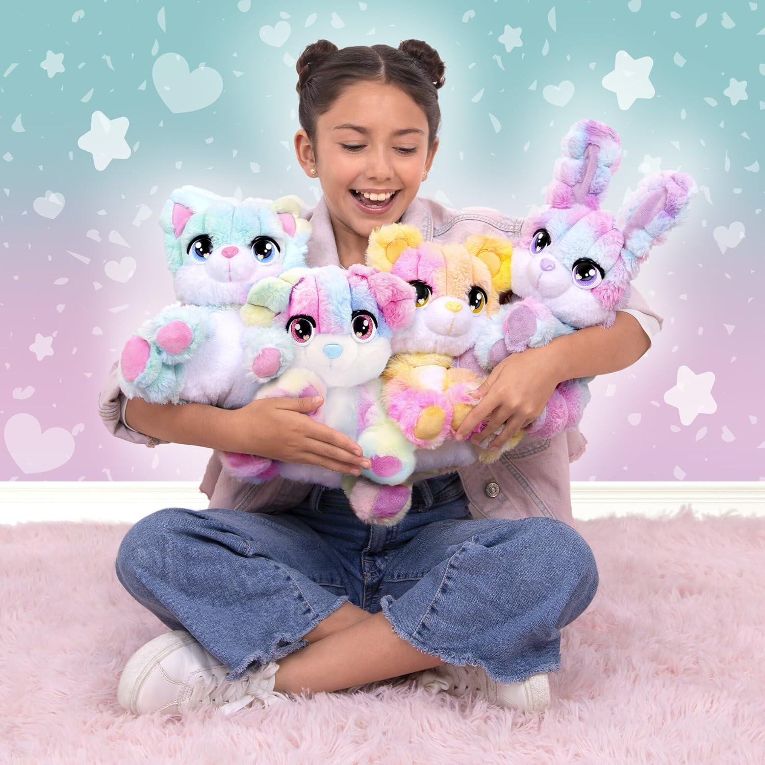 Basic Fun Cotton Cuties 30cm Bunny Plush Super Soft Scented Stuffed Animal With Candy Floss Texture Collectible Plush Toy For Kids Age 3+