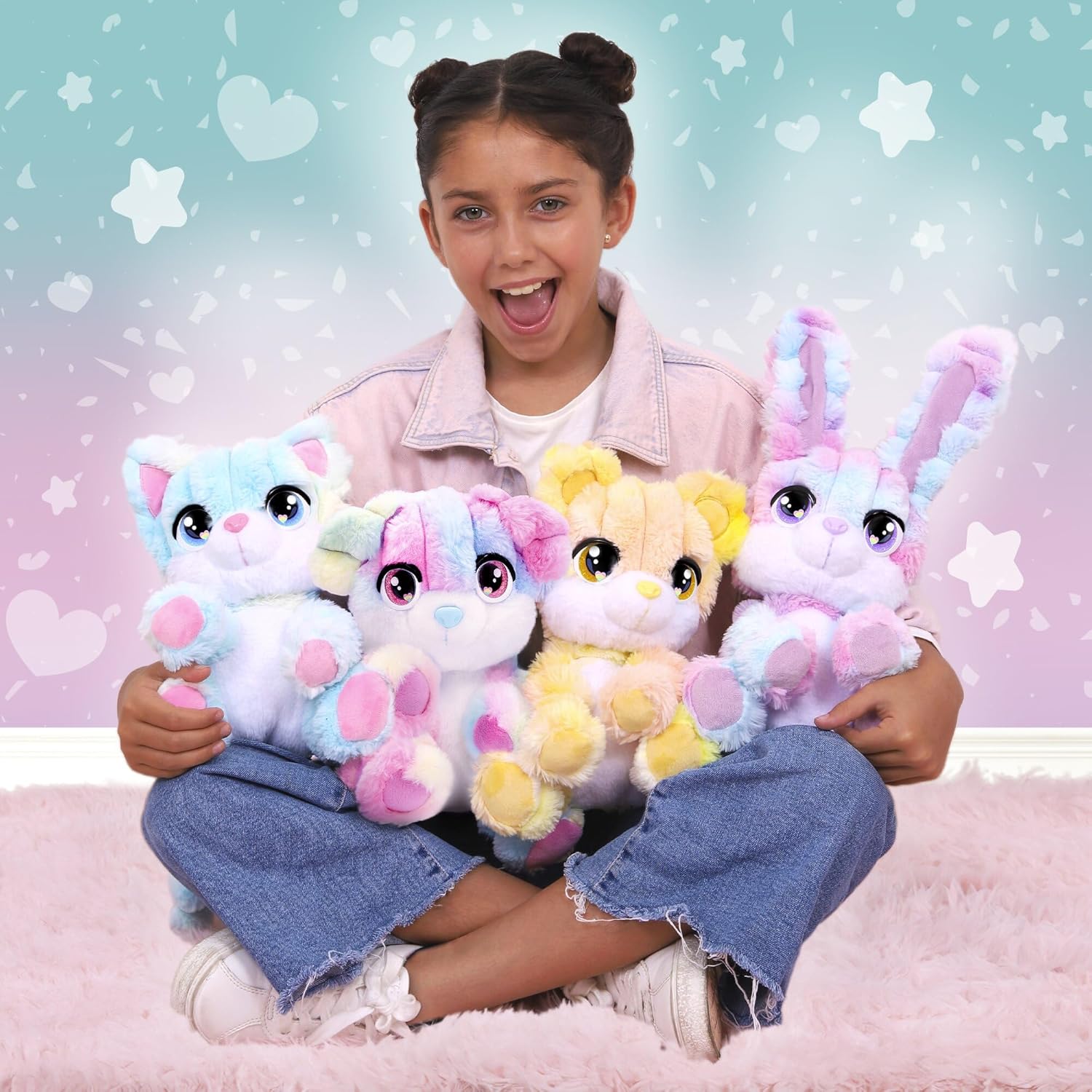 Basic Fun Cotton Cuties 30cm Bunny Plush Super Soft Scented Stuffed Animal With Candy Floss Texture Collectible Plush Toy For Kids Age 3+