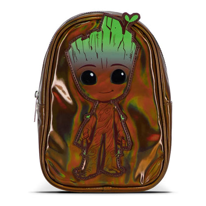 Marvel Comics Guardians Of The Galaxy 3D Baby Groot Patch Shiny Mini Backpack (Mp738754Iag)