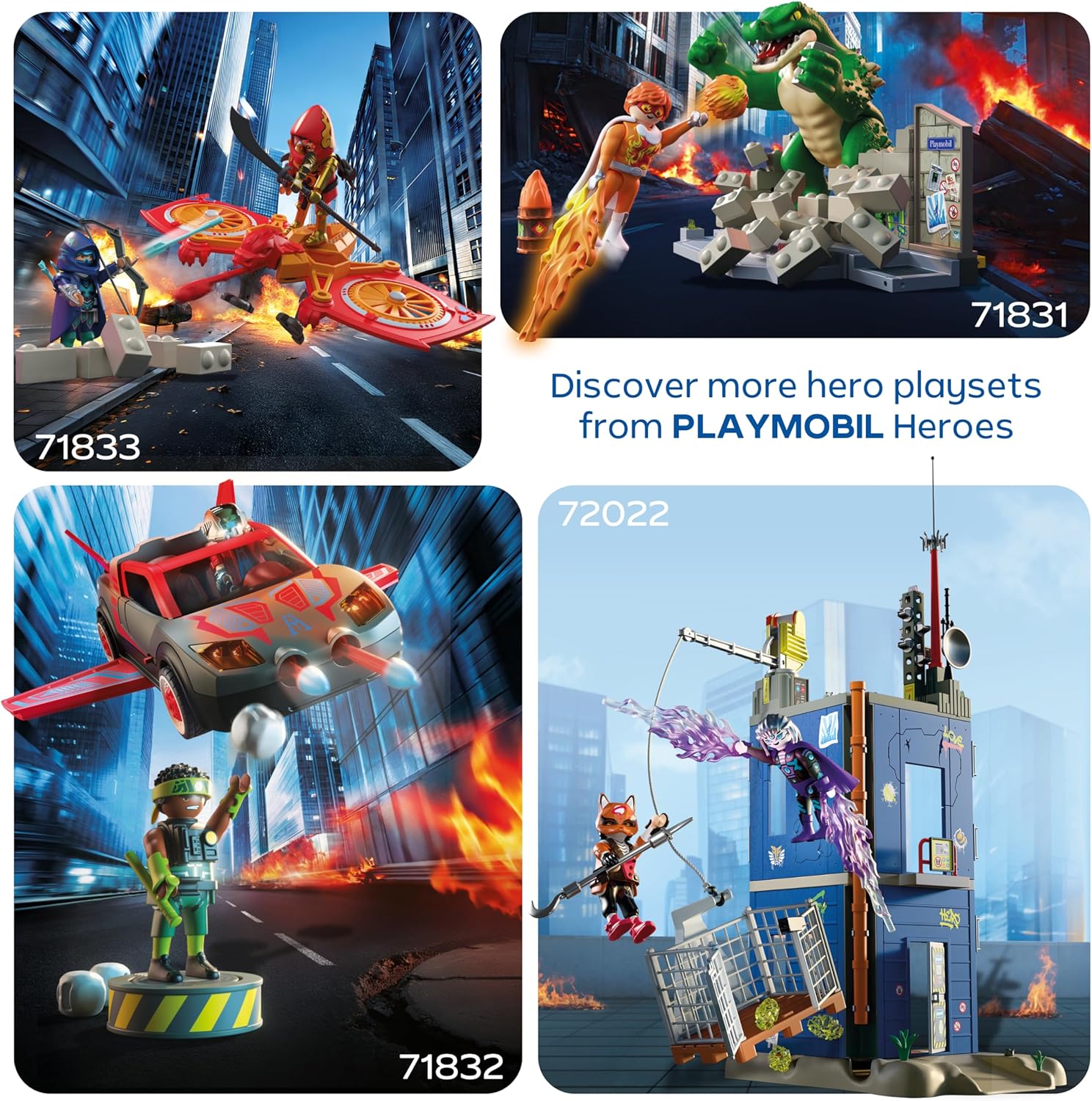 Playmobil - Heroes - Heroes multifunctional vehicle - Toy from 4 years - Gift for children - Versatile action vehicle - With shooting function and play figure - 71832