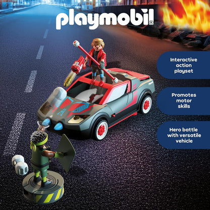 Playmobil - Heroes - Heroes multifunctional vehicle - Toy from 4 years - Gift for children - Versatile action vehicle - With shooting function and play figure - 71832