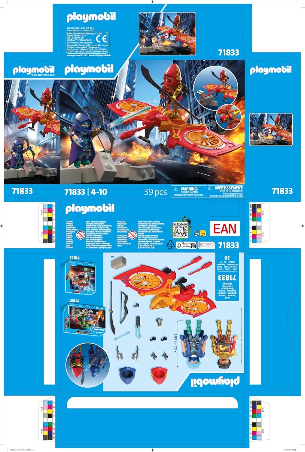 Playmobil - Heroes - Hero Drone vs Evil Ninja - Toy for ages 5+ - Gift for children - With drone and play figures for adventurous role play - 71833