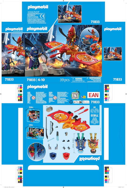 Playmobil - Heroes - Hero Drone vs Evil Ninja - Toy for ages 5+ - Gift for children - With drone and play figures for adventurous role play - 71833
