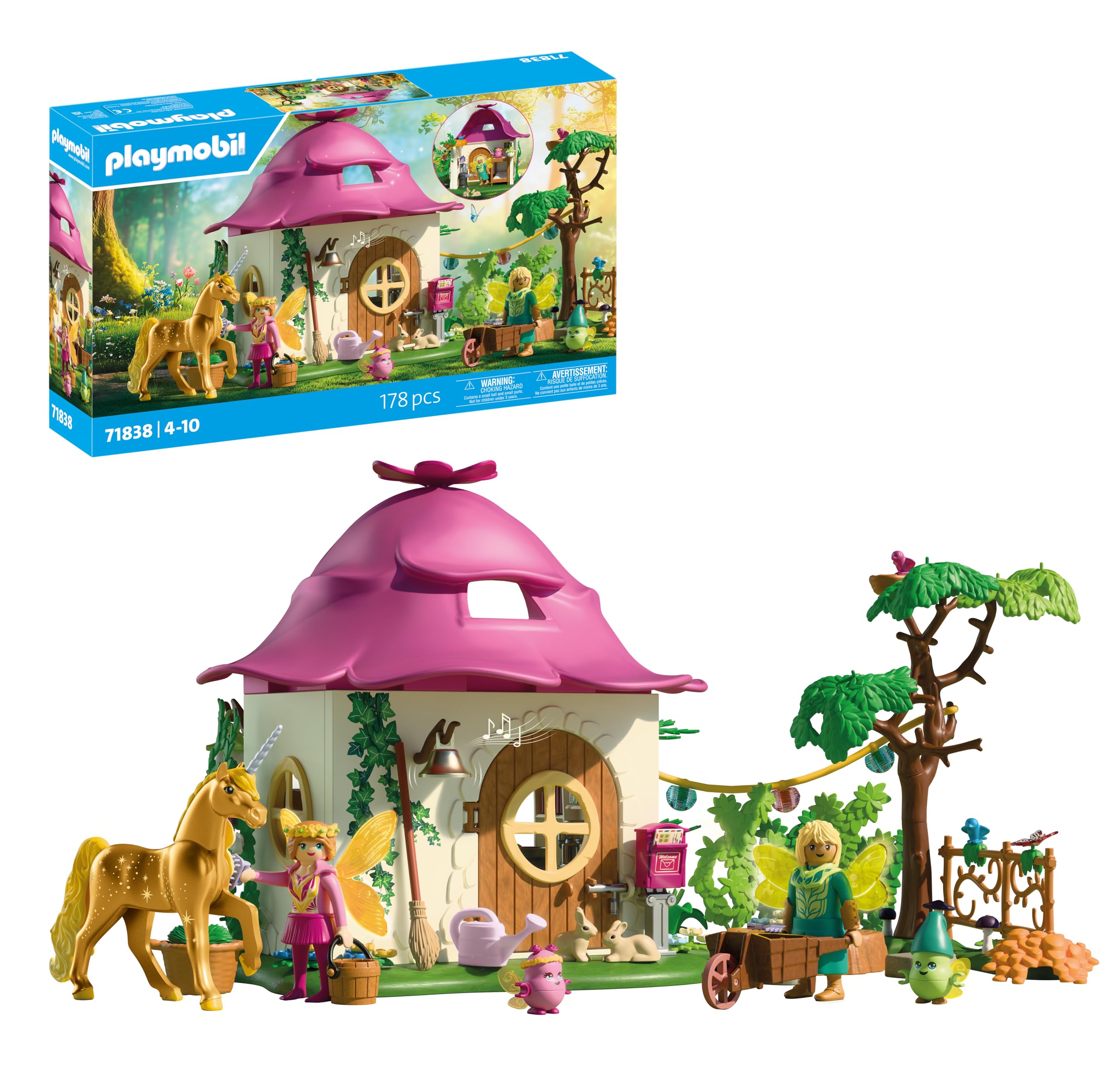 Playmobil | Magic Unicorns | Lucky Lavender Unicorn with Fairy | With adorable details and interchangeable accessories for children aged 4 and up | 71843