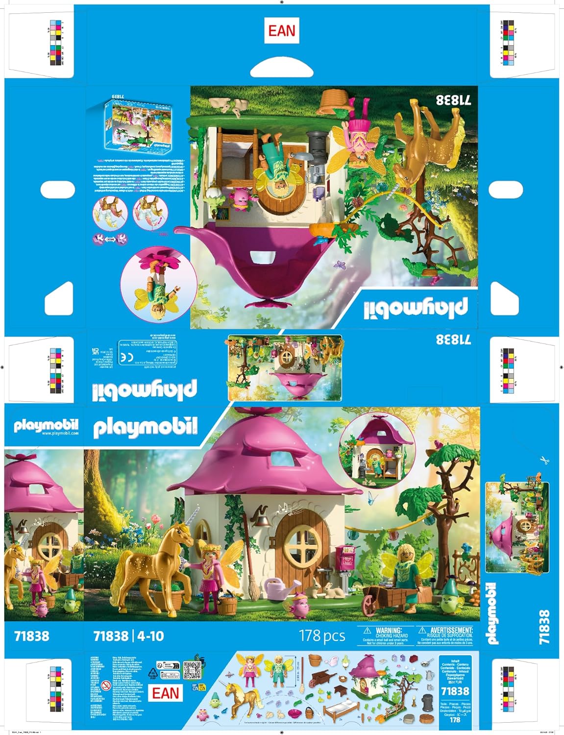 Playmobil | Magic Unicorns | Lucky Lavender Unicorn with Fairy | With adorable details and interchangeable accessories for children aged 4 and up | 71843