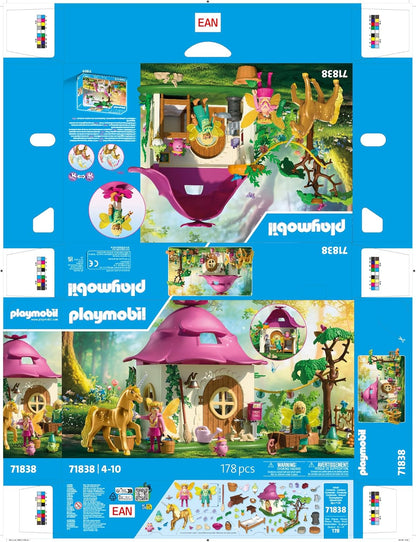 Playmobil | Magic Unicorns | Lucky Lavender Unicorn with Fairy | With adorable details and interchangeable accessories for children aged 4 and up | 71843