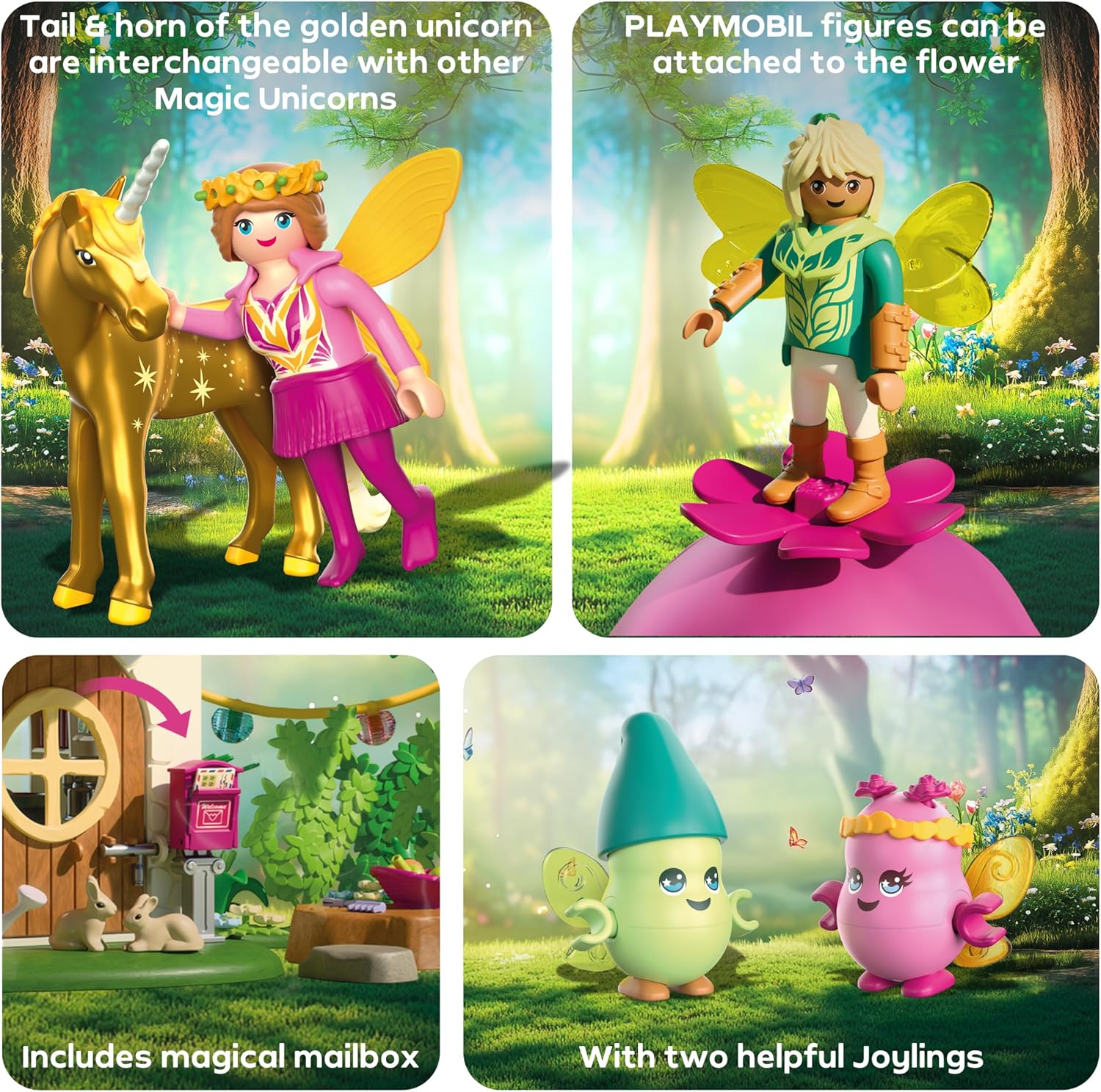 Playmobil | Magic Unicorns | Lucky Lavender Unicorn with Fairy | With adorable details and interchangeable accessories for children aged 4 and up | 71843