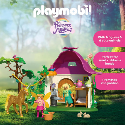 Playmobil | Magic Unicorns | Lucky Lavender Unicorn with Fairy | With adorable details and interchangeable accessories for children aged 4 and up | 71843