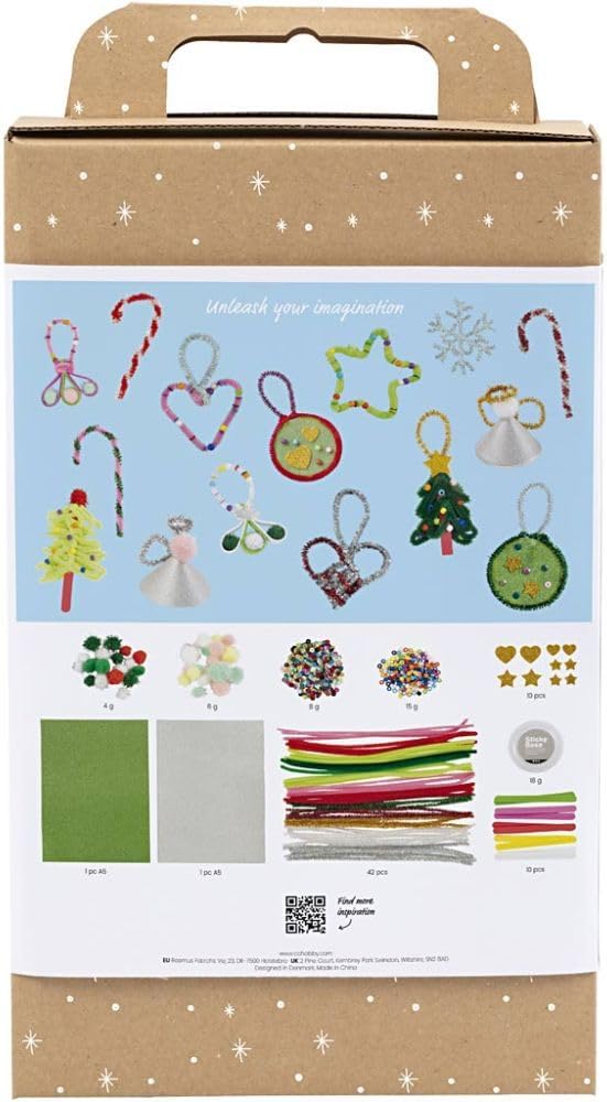 Craft Mix Colourful Christmas 750 Piece Set - Christmas Figures - Assorted Colours - 1 Pack
