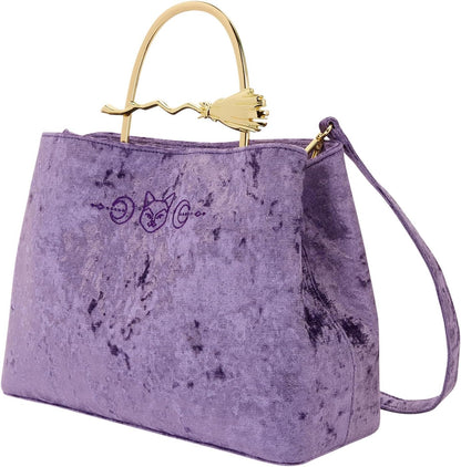 Loungefly Disney Hocus Pocus Velvet Broom Handle Handbag