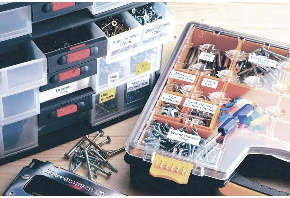 Brother TZe-111 Labelling Tape Cassette, 6 Mm (W) X 8 M (L), Laminated, Brother Genuine Supplies - Black On Clear