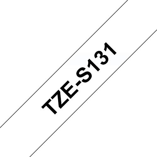 Brother TZe-S131 - Extra strength adhesive - black on clear - Roll (1.2 cm x 8 m) 1 cassette(s) laminated tape - for Brother PT-D210, D600, H110, P-Touch PT-1005, 1880, E800, H110, P-Touch Cube Plus PT-P710