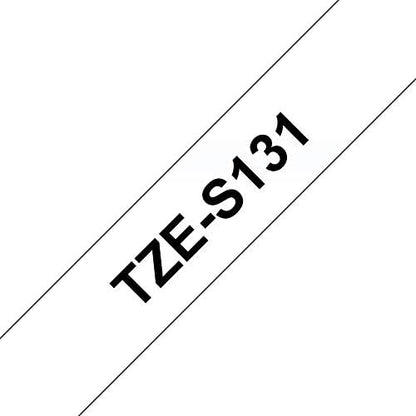 Brother TZe-S131 - Extra strength adhesive - black on clear - Roll (1.2 cm x 8 m) 1 cassette(s) laminated tape - for Brother PT-D210, D600, H110, P-Touch PT-1005, 1880, E800, H110, P-Touch Cube Plus PT-P710