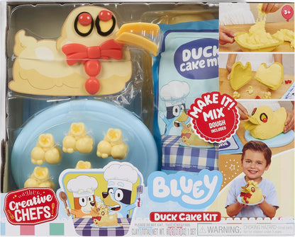 little tikes Creative Chefs Bluey Duck Cake Kit - Comes with Make It Mix and 15 Realistic Accessories, Pretend Play Cooking Set, NOT EDIBLE, Suitable for Boys and Girls Ages 3+ Years