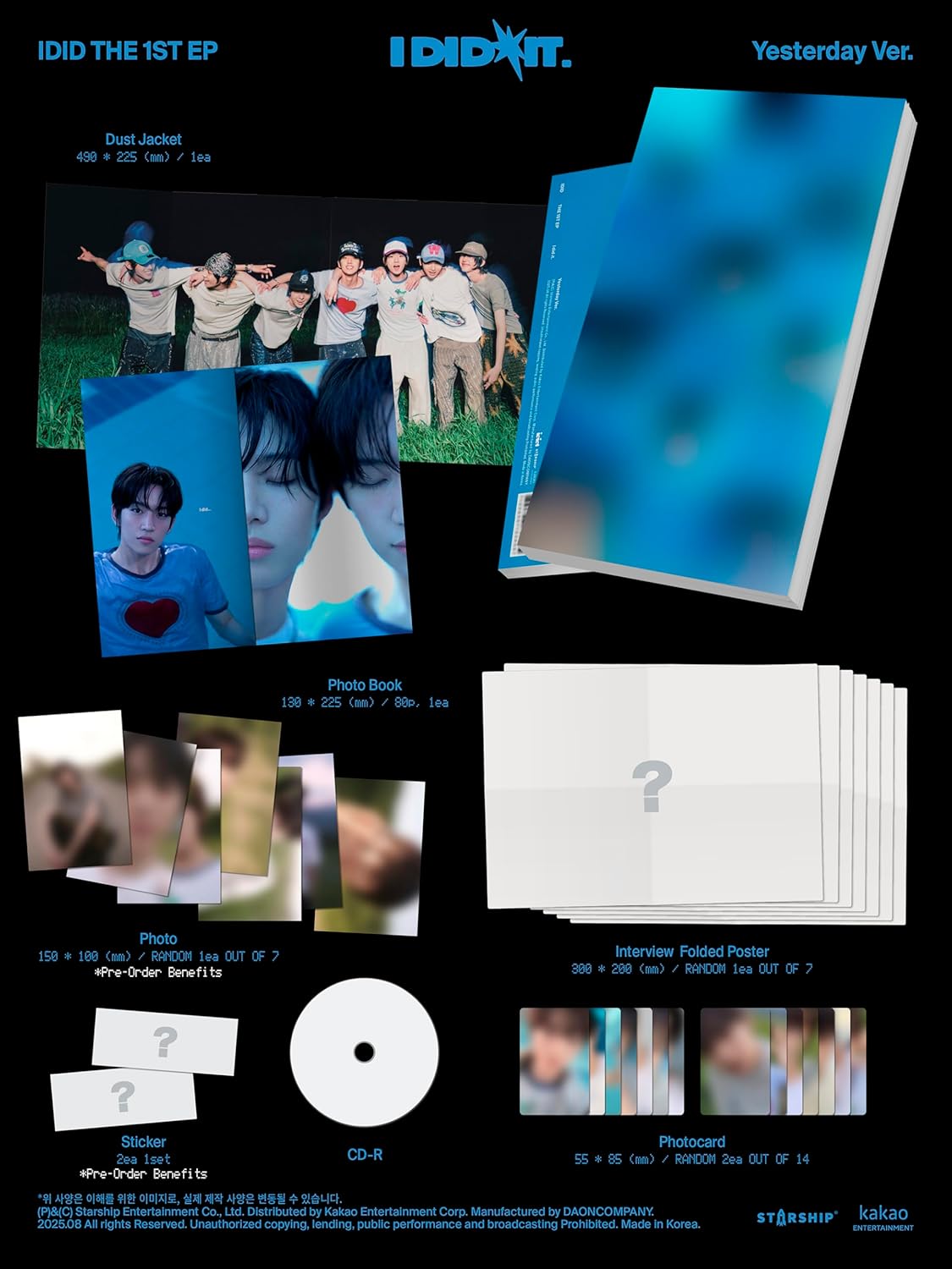 I Did It- Random Cover - incl. 80pg Photobook, Dust Jacket, Interview Folded Poster + 2 Photocards