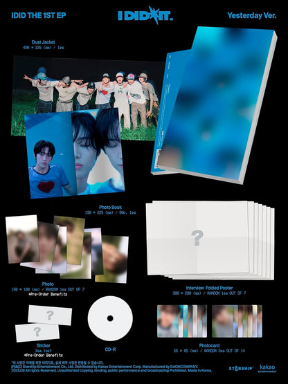 I Did It- Random Cover - incl. 80pg Photobook, Dust Jacket, Interview Folded Poster + 2 Photocards