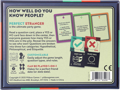 Pillbox Games, Perfect Stranger - for Ages 14 and Up, 2 to 10 Players