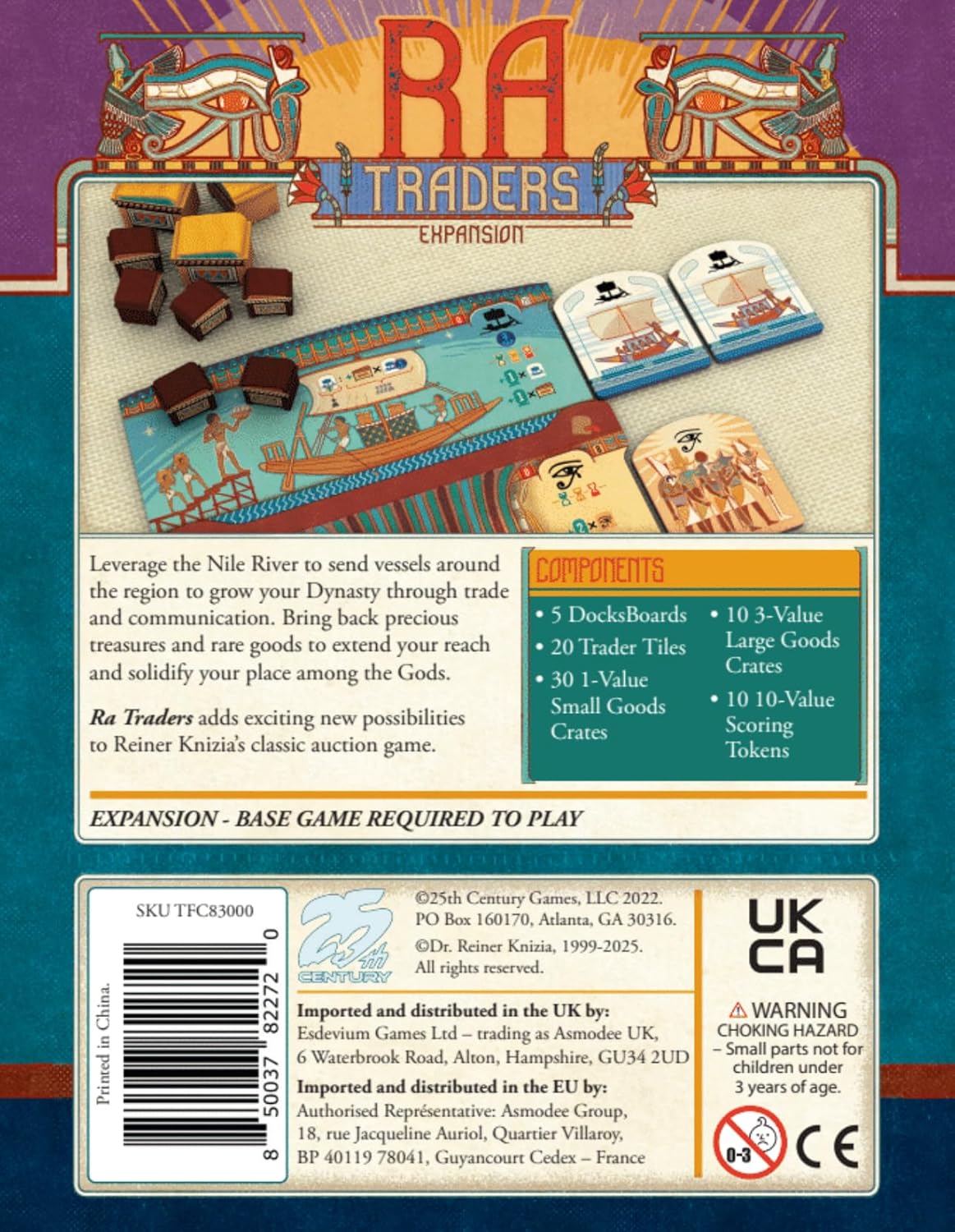 RA by 25th Century Games – Ancient Egyptian Theme, Auction and Set-Collection Board Game, for 2-5 Players and Ages 12+