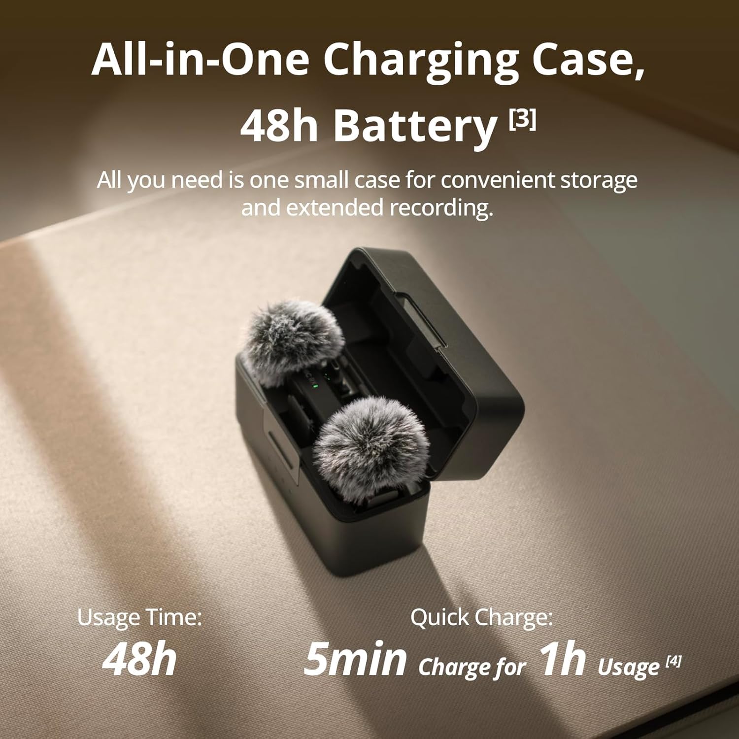 DJI Mic Mini (2 TX + 1 RX + Charging Case) with Mic Mini Mobile Phone Adapter (Lightning), Ultralight, Detail-Rich Audio, 48h Use, Noise Cancelling, Wireless Microphone, Vlog, Streaming