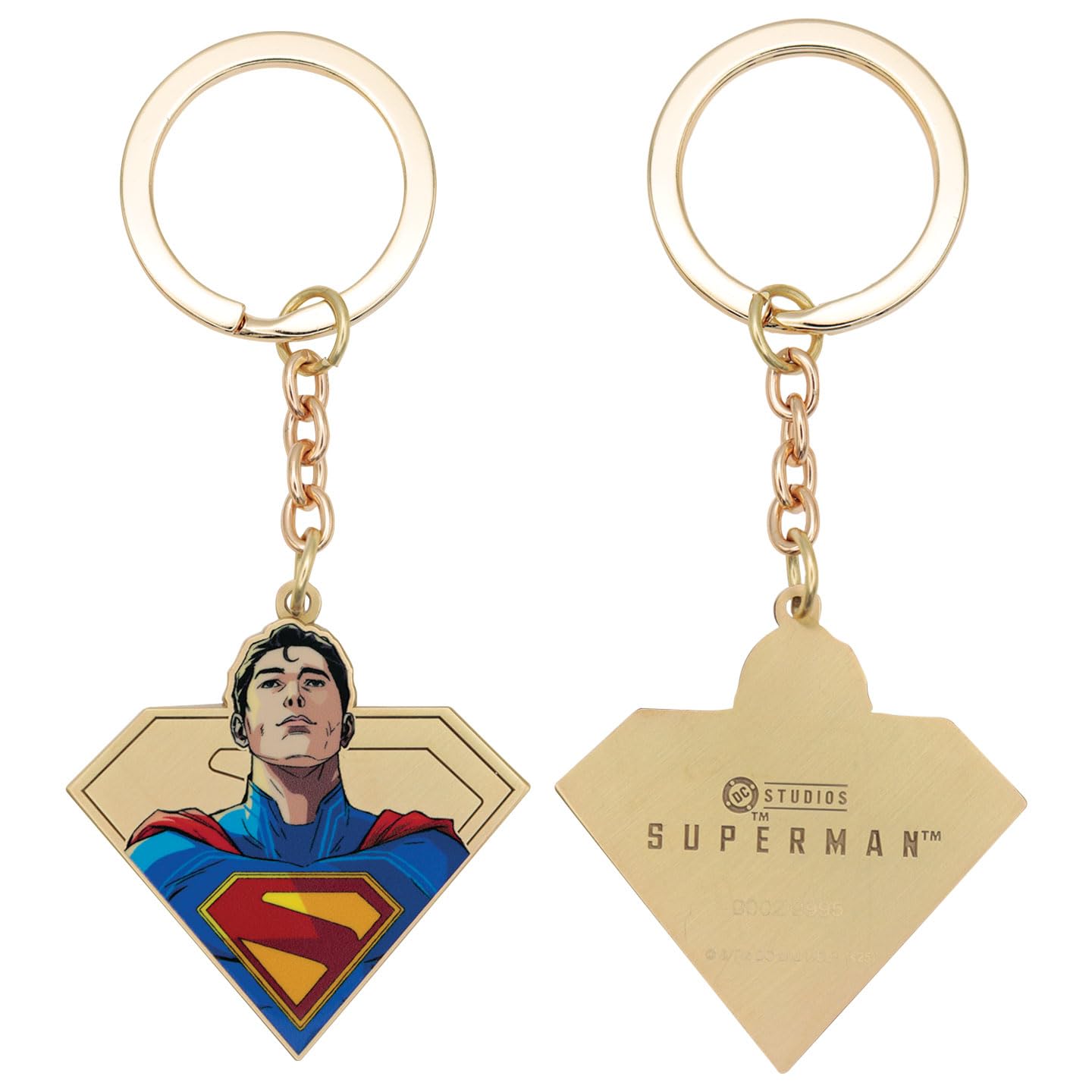 DC Comics Superman 2025 Movie Keyring – Limited Edition Metal Keychain – Official DC Superhero Collectible for Fans, Movie Buffs & Comic Book Lovers