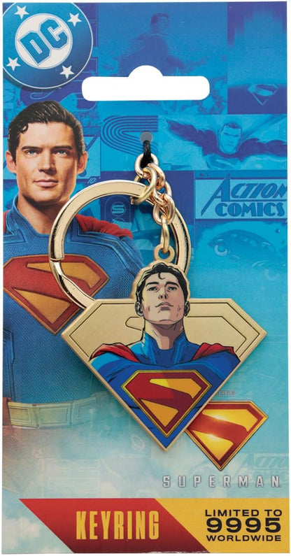 DC Comics Superman 2025 Movie Keyring – Limited Edition Metal Keychain – Official DC Superhero Collectible for Fans, Movie Buffs & Comic Book Lovers