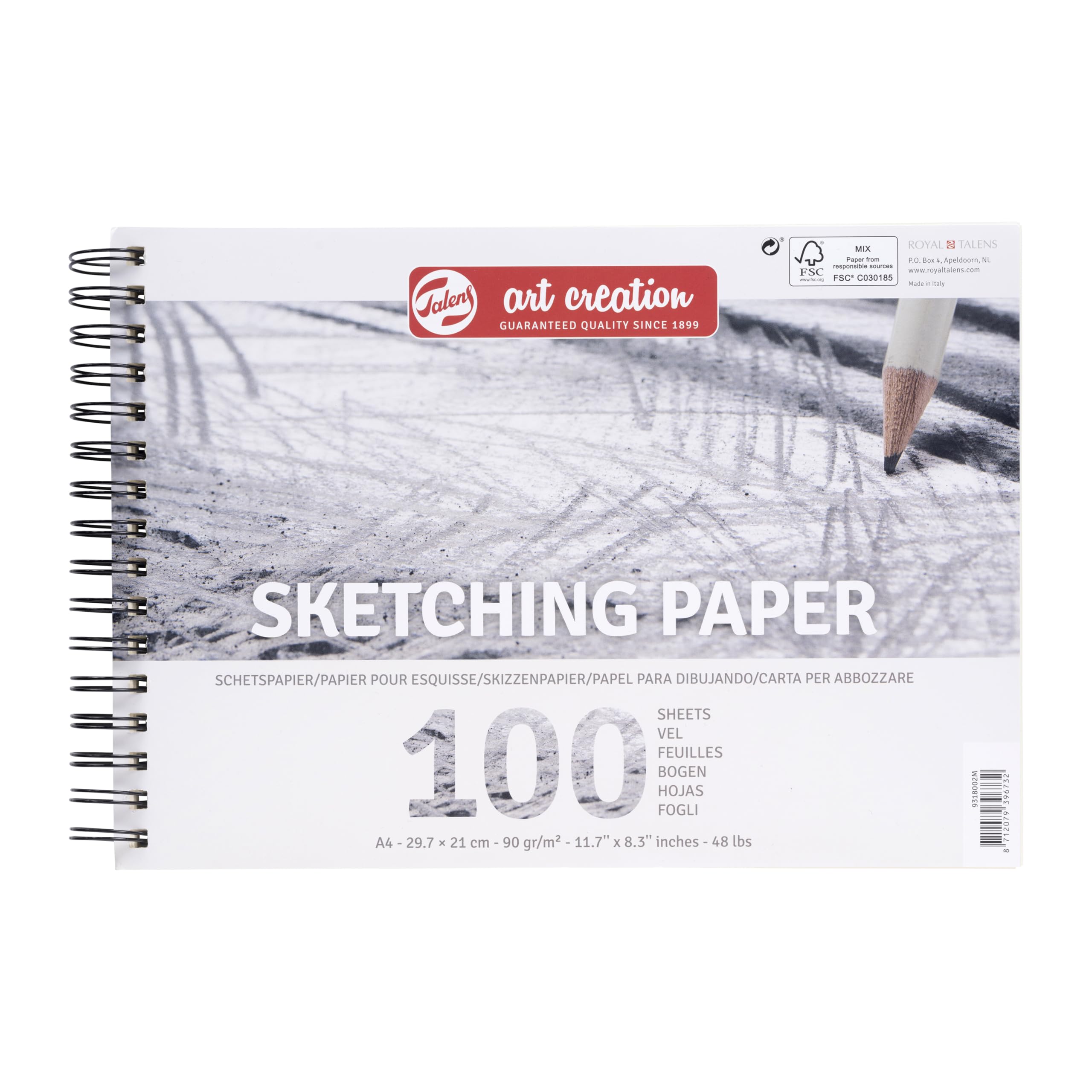 Talens Art Creation Schetspapier - A4 90 g - 100 Vellen - Ringgebonden - Perfect voor Kunstenaars