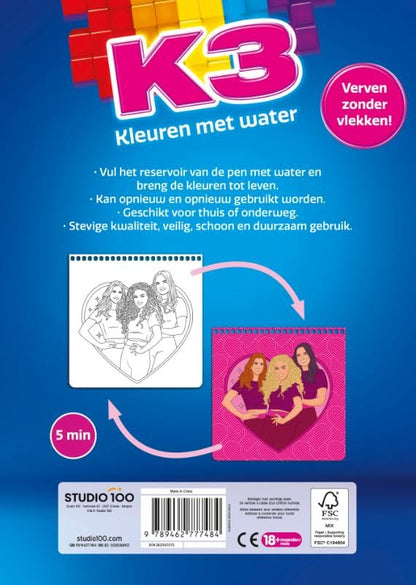 Studio 100 - K3 Kleurboek - Kleuren met water