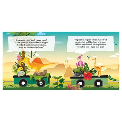 Boek en Puzzeltrein Dino\`s