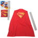 DC Comics, Superman Power Cape Set, superhelden Halloween- kostuum met iconische borstplaat, verkleden en rollenspel